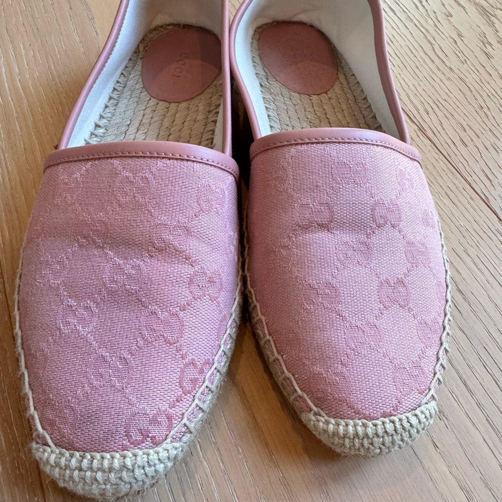 Gucci Pink Espadrille Shoes